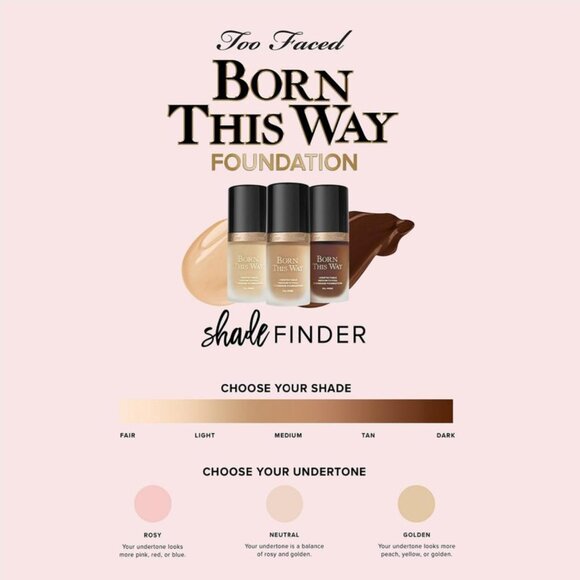 TOO FACED Born This Way Flawless Coverage Natural Finish* Foundation ~ NUDE NIB - Picture 11 of 16